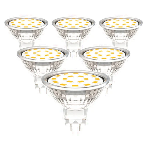 Aegislogic MR11 LED Light Bulbs, Non-Dimmable GU4 Led Bulbs 20W 35W Halogen Equivalent, G4/GU4/GZ4 Bi Pin Base LED Bulb Spotlight, Fiber Optics Christmas Tree Bulb 12V AC/DC for Christmas Trees 2700K, 6PCs