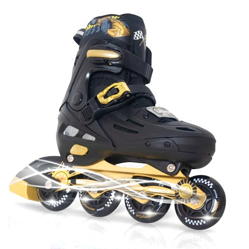 MammyGol Inline Skates for Boys and Girls Youth, 4 Size Adjustable Roller Skates with PU Flashing Wheels, Aggressive Inline Skates High Performance for Kids age 6-12