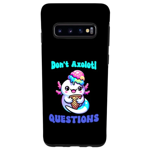 Kawaii Style Anime Axolotl Mexican Salamander Tees Galaxy S10 Kawaii Anime Axolotl Love Funny Kids Girl Mexican Salamander Case