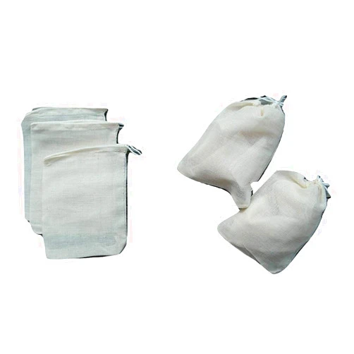 Mr & Mrs Kefir / MMK Muslin Bags 100 Count 3 by 4 3x4 Inch Inches Natural Cotton Drawstring Mr & Mrs Kefir Quality