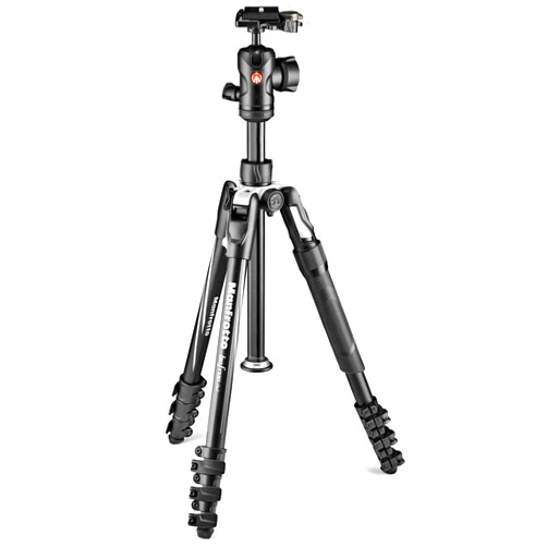 Manfrotto MKBFRLA4B-BHM Befree Advanced 2N1 Travel Tripod with Monopod, Lever Lock, Tripod Bag, Plate and Ball Head Included for Canon, Nikon, Sony, DSLR, CSC, Mirrorless, Up to 9kg, Aluminium