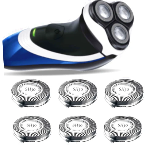 SUPERNB SH30 Shaving Heads for Series 1000, 2000, 3000 and 5000X Razors (SH30 6Pcs)