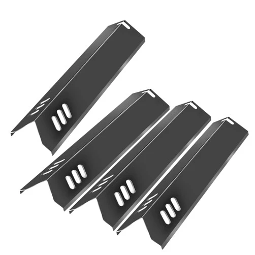 Paayox Grill Heat Shield 15 inch Replacement Parts for Dynaglo Grill DGF510SBP, Backyard Grill BY15-101-001-02, BHG Montana Grills, 4 Pcs Burner Covers Porcelain Steel Heat Plates Heat Shield Tent