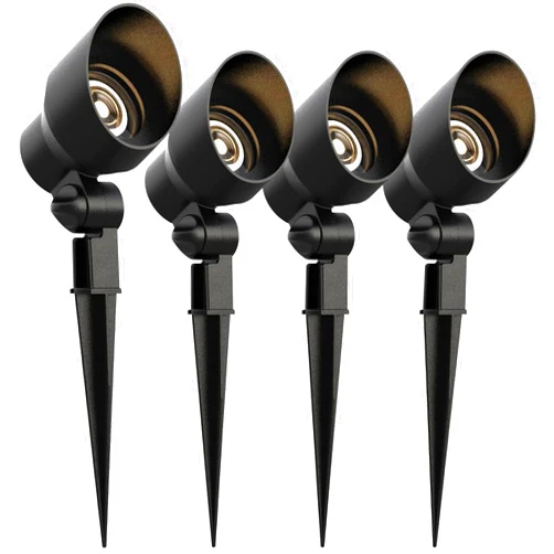 XPRS Nutra Malibu Low Voltage Landscape Lighting 9604-4 Pack Malibu Landscaping Lights 20W 145 Lumens Halogen Malibu Outdoor Lights 2800K with Stake Connector Malibu Lights Outdoor Low Voltage Landscape Lights