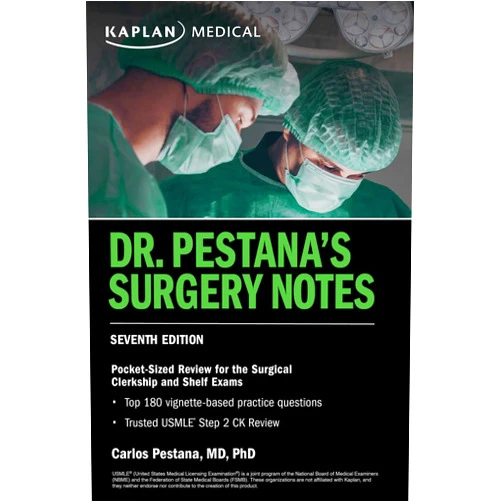 By Dr. Carlos Pestana (Author) Dr. Pestana's Surgery Notes, Seventh Edition: Pocket-Sized Review for the Surgical Clerkship and Shelf Exams (USMLE Prep)