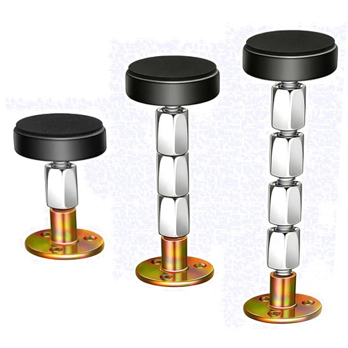 Konprosp Konsprosp Adjustable Threaded Bed Frame Anti-Shake Tool, Upgraded Metal Headboard Stoppers with Wall Protection, Easy Installation Bed Squeaking Stopper for Sofas, Cabinets, 1.14-3.74in, 1 PC