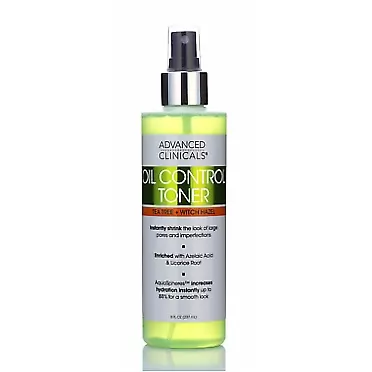 Advanced Clinicals Oil Control Purifying Facial Toner Hydrating, Non-Greasy Tea Tree Oil, Witch Hazel Toner with Aloe Vera For Pores, and Acne Natural Extracts for all skin types by Advanced Clinicals, 8 Fl Oz