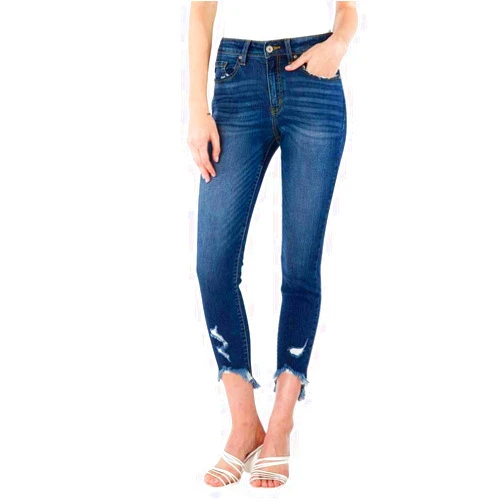 Kan Can Women's High Rise Ankle Skinny Jeans