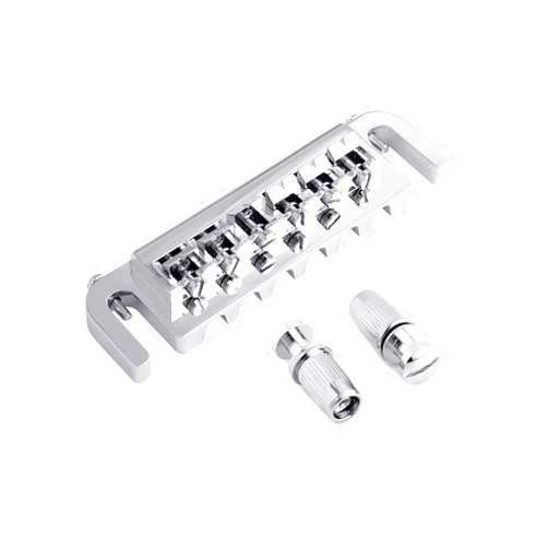 Bogart Adjustable Wraparound Guitar Bridge Combined bridge Tailpiece Compatible with Les Paul LP SG Style Electric Guitar Chrome.