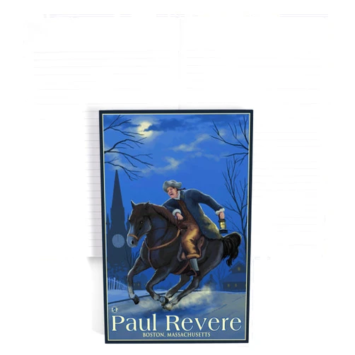 Lantern Press Paul Revere at Night (Lined 6x9 Journal, Lay Flat, 193 Pages, FSC Paper)
