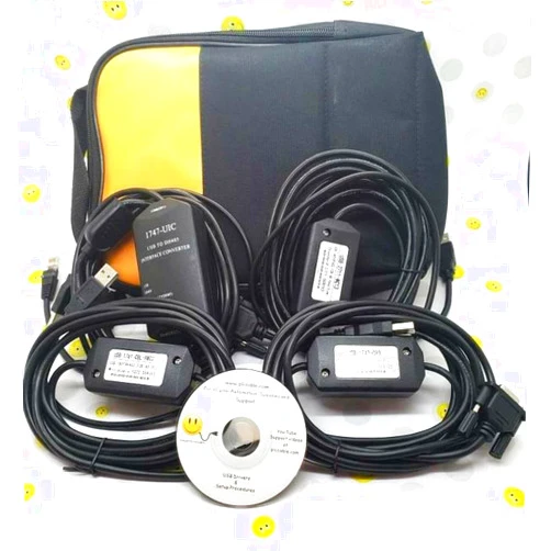Generic PLC Cables, Inc - Aftermarket Allen Bradley ((with Case)) 1747-UIC USB 2711-NC13 1747-CP3 1761-CBL-PM02 Complete Programming Set PLC Communication PLC Programming Cable Download/Upload