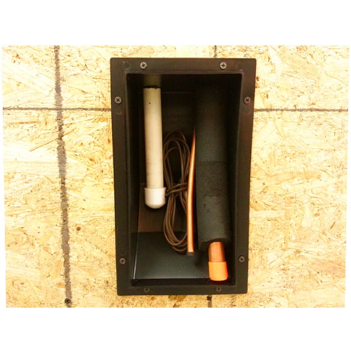 Lineset Box Black Line Set Rough In Box HVAC Contractors Termination Point for Line Set Condensation Drain & Low Voltage Wire