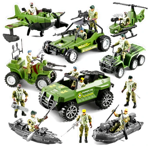 HOSPONY 58-in-1 Army Men Toys for Boys 4-7 6-8 8-12, Military Truck/Helicopter/Kayak Boat/Motorcycle/Army Men Action Figures/Weapon Gears, Army Toys for Boys Kids Birthday Gifts Party Favors