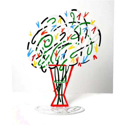 David Gerstein Artist David Gerstein Art White Bouquet Metal Sculpture