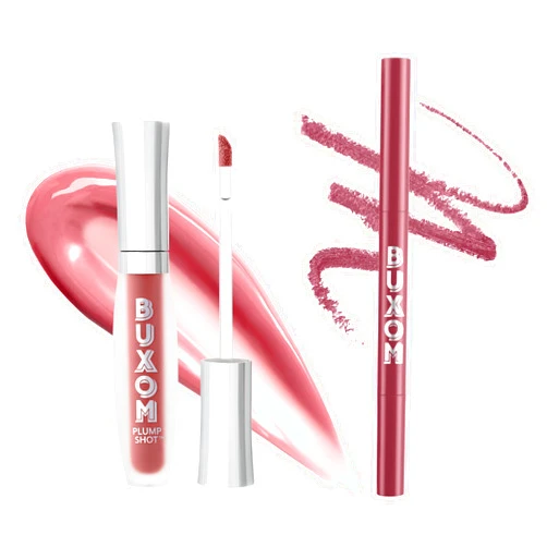 Buxom Plump Shot Collagen-Infused Lip Serum + Power Line Plumping Lip Liner