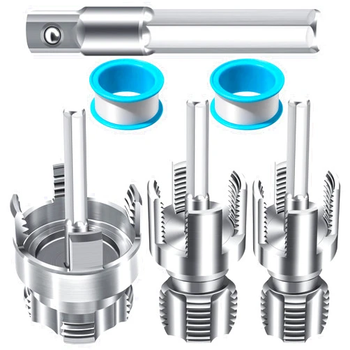 LINGIGAOUT 3PCS Internal & External Pipe Threading Tool Set, 1/2'' 3/4'' 1'' PVC Plastic Pipe Threader Kit, Drill Compatible Threading Tool for Plumbing Projects and Home Repairs