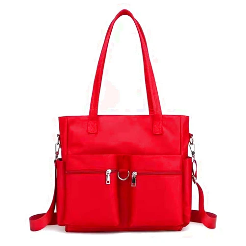 OPXTO Nylon Tote Bag Handbag For Women Waterproof Zipper Crossbody Bag Multi Pocket Travel Bag Beach Messenger Bag