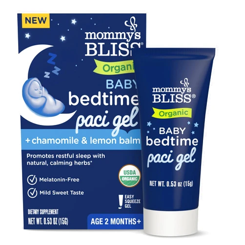 Mommy's Bliss Organic Baby Bedtime Paci Gel, Promotes Restful Sleep*, Melatonin Free, Age 2 Months+, 0.53 Fl Oz