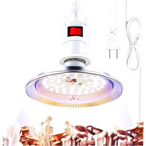 Meonum LED Growing Lights for Mushroom Unique Light Spectrum Mushroom Growing Lamp with 4.9 ft Extension Cord Hanging Grow Light Bulbs with White Blue LEDs for Indoor Plants