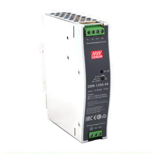 YXSMPS Original Mean Well DDR Series 100W DIN Rail DC-DC Converter Input 9-18V DC to 48V DC 2.1A 100W meanwell Power Supply Power Converter (12V dc to 48V dc)