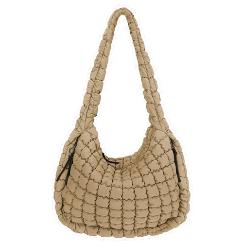 Juoxeepy Quilted Tote Bag Large Quilted Carryall Puffer Shoulder Bag Lightweight Quilted Padding Hobo Bag Quilted Bag