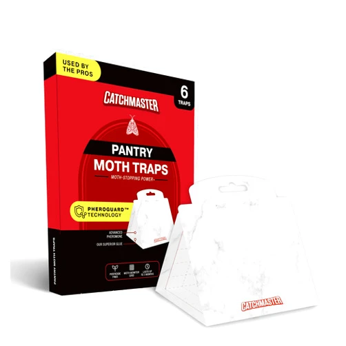 Catchmaster Pantry Moth Traps with Premium Extra Strength Pheromone Technology – XL, Extra-Strength Flour & Indian Meal Moth Traps – Protects Kitchen Cabinets & Food Storage – Marble, 6PK