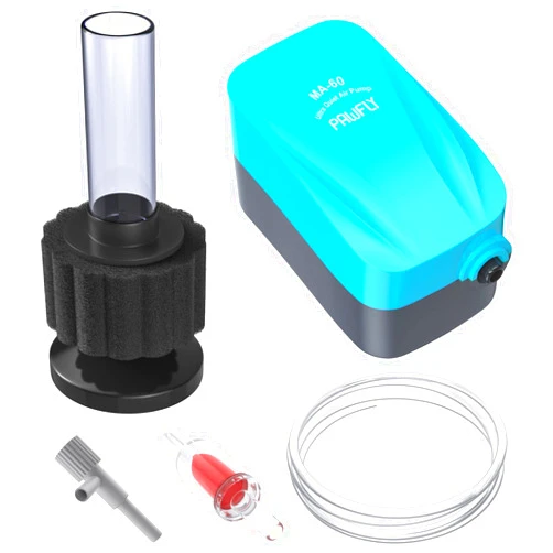 Pawfly Aquarium Air Pump with Nano Bio Sponge Filter Kit Air Control Valve Airline Tubing and Check Valve Accessories