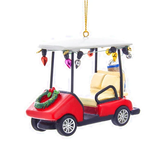 Kurt S. Adler Golf Cart with Wreath Ornament