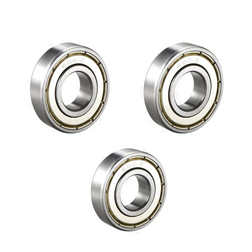 uxcell 6001Z Deep Groove Ball Bearing Single Shield 60101, 12mm x 28mm x 8mm Chrome Steel Bearings (Pack of 3)