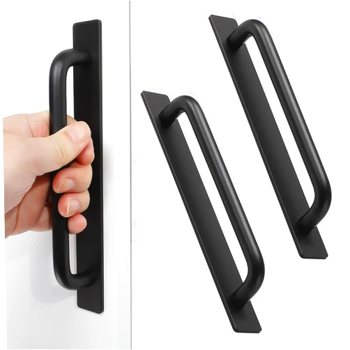 Young Dance Self-Stick Instant Cabinet Drawer Pulls - 2pcs Aluminum Alloy Drawer Push Pull Handles Helper with Adhesive Door Handle for Kitchen Cabinet Drawer Window Sliding Closet (8.35