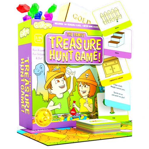 GOTROVO The Family Treasure Hunt Game! Active Search and Find Treasure Hunt Game for Kids | Best Cooperative Board Games for Kids Ages 4-8