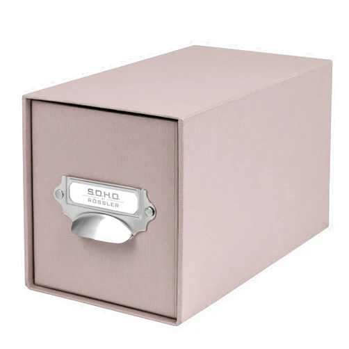 SOHO Rössler Papier S.O.H.O. 1327452490 Drawers Storage Box for CDs Approximate Size 26.1 x 14.3 x 15.8 cm Taupe