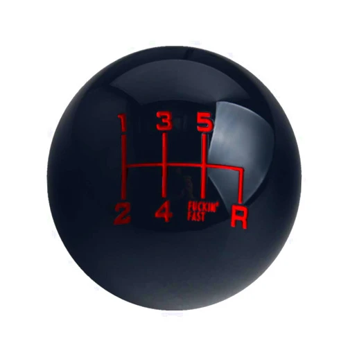 DEWHEL Fing Fast Shift Knob 6 Speed Short Throw Shifter M12x1.25 M10x1.5 M10x1.25 M8x1.25 (Black)