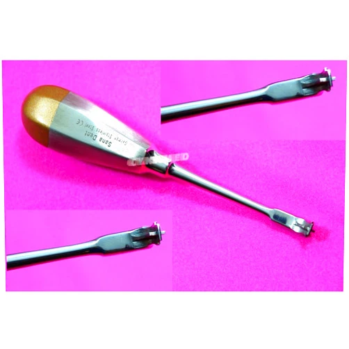Cynamed German Stainless Dental Crown Remover Spreader -Offset Crown Splitter Remover Elevator Handle Dental