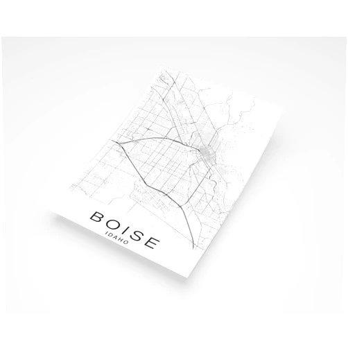 MG Global Simple Poster of Boise ID Idaho USA (2) | 11x17 12x18 16x24 24x36 Minimal Unframed Print | Minimalism Hometown City Wall Art for Gift | Minimalist Artwork for Home Office Decor