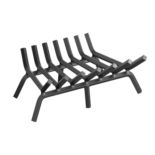Mr IRONSTONE Fireplace Grate 24 inch Solid Steel Heavy Duty Firewood Log Burning Rack Fire Grates for Outdoor Kindling Tools Pit Indoor Fireplace Log Holder Wrought Iron Wood Stove
