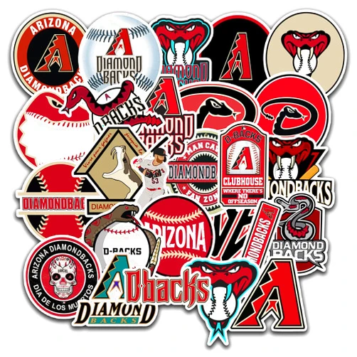 JOL 26 PCS Arizona American Diamondbacks Baseball Stickers for Water Bottle, Laptop, Bicycle, Computer, Motorcycle, Travel Case, Car Decal Decoration Sticker