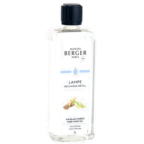 MAISON BERGER - Pure White Tea - Lampe Berger Fragrance Refill for Home Fragrance Oil Diffuser - Air Freshener - 33.8 Fluid Ounces - 1 Liter