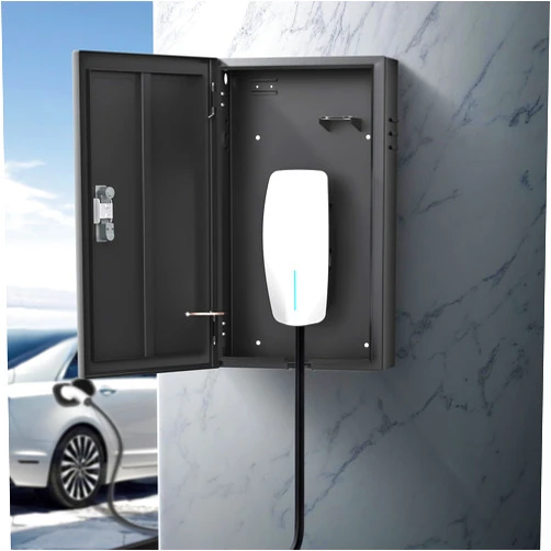 BMZX for Tesla Charger Station Box for Tesla Gen 3 Wall Connector Charging Box Cable Organizer IP66 Waterproof Dustproof Metal Box Outdoor Indoor