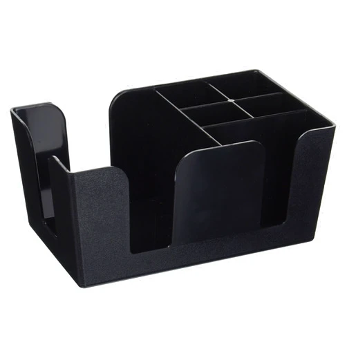Winco BC-6 Bar Caddy with 6 Compartments,Black,Medium