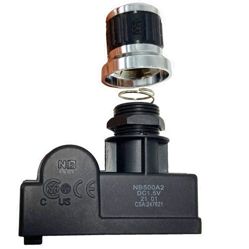 MCAMPAS 2 Outlets Electronic Spark Igniter, Chrome Coated Tact Switch Spark Generator Grill Ignitor for Char-Broil, Kenmore Sears, Brinkmann, Broil-Mate, Broilmaster, Blackstone. AA Battery