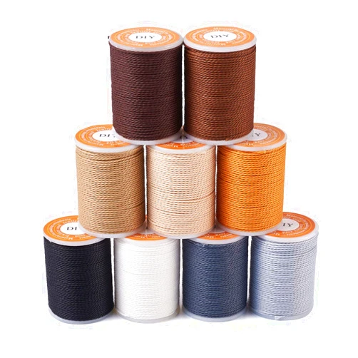 Craftdady 9 Rolls 1mm Waxed Polyester Twine Cord Macrame Braided Bracelet Making Beading Thread String Twisted Trim Cord for Friendship Jewelry Necklace Craft Making, 12 Yards/Roll