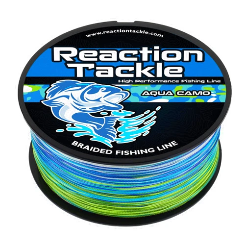 Reaction Tackle Braided Fishing Line - Pro Grade Power Performance for Saltwater or Freshwater Fish - Colored Fishing Line Braid for Extra Visibility
