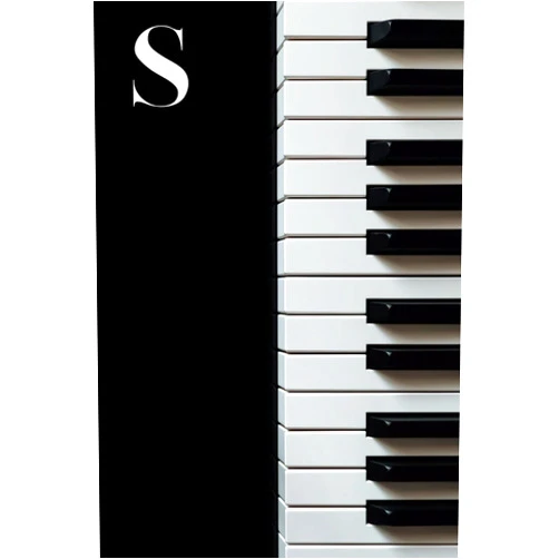 By The Wright Agency (Author) S: Piano Keys Themed Monogram Letter 