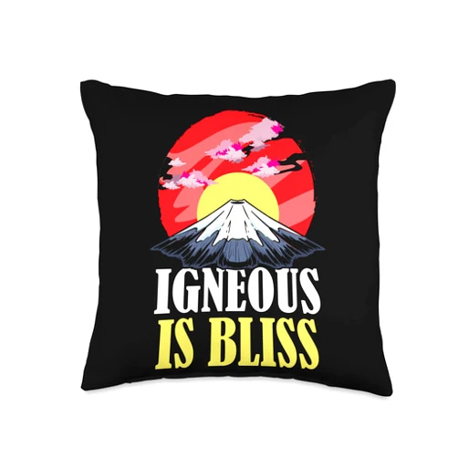 Igneous Is Bliss Throw Pillow, 16x16, Multicolor