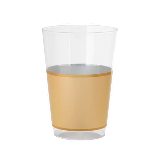 LUXE PARTY 60 Pack Tumbler Cups | 12 oz. | Premium Plastic | Disposable | Fancy Dinnerware | Drinkware | Cocktail & Beverage Cups | Gold