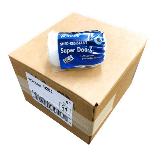 Wooster Brush R204 4 inch Super Doo-Z 1/2 inch Paint Roller Cover - Pack of 24