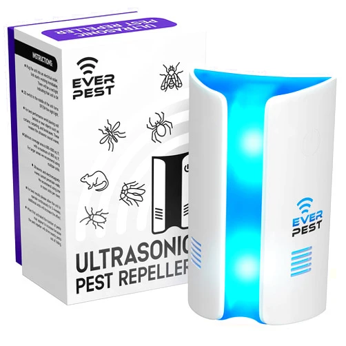 Ever Pest Ultrasonic Pest Control Repeller Plug in - Electronic Insect Defender - Indoor Rodent Reject Repellent for Ants, Fly, Cockroach, Spider Squirrel