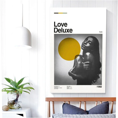 TALLJO Sade Love Deluxe Canvas Poster Wall Decorative Art Painting Living Room Bedroom Decoration Gift Unframe-style12x18inch(30x45cm)