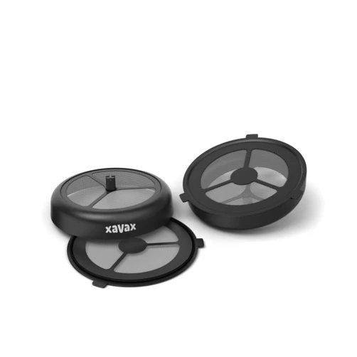 Xavax Permanent Coffee Filter Set of 2 (for Philips Senseo and Identical Machines, Refillable, Dishwasher-Safe) Black